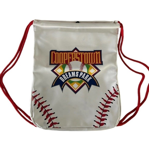 Coopertown Dreams Park White Drawstring Bag NWOT - Picture 1 of 10
